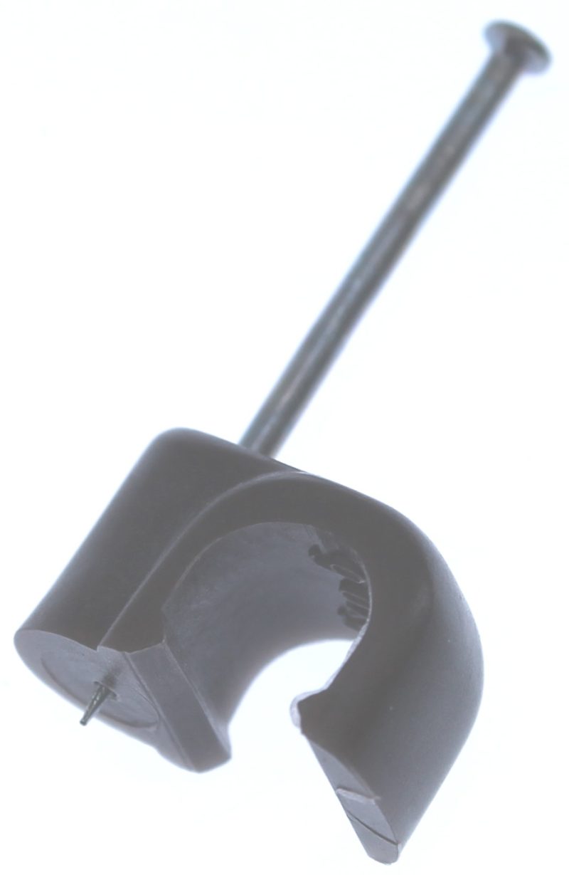 Snoerclips Kabelbeugel Rond 6Mm Per 25 Stuks Bruin