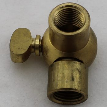 Verlichtingonderdeel Kniebeweging M10 Messing 2xbinnendraad