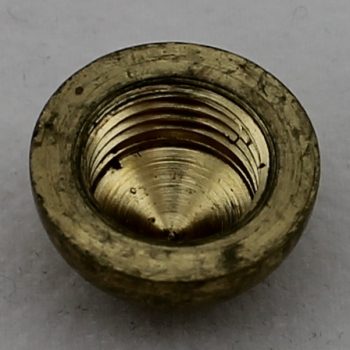 Verlichtingonderdeel Afsluitdop M10 Messing Halve Maan