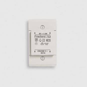 Friedland Deurbel Transformator D753 8V 1A Opbouw 91 x 53 x 38 Mm