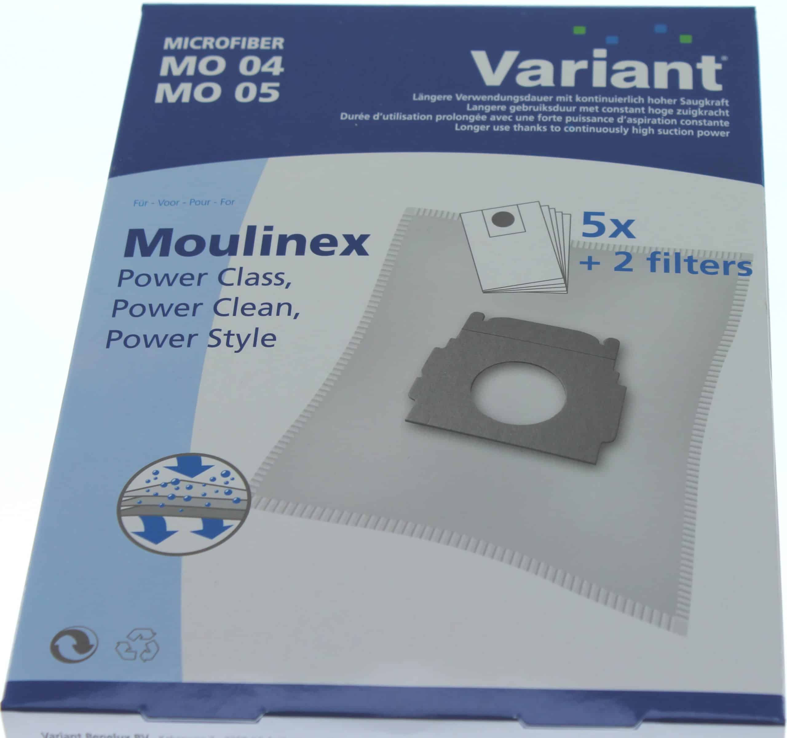 Gedachte Aggregaat Installeren Variant Stofzuigerzak Microfiber Moulinex Mo04 Mo05 Powerclean P5S
