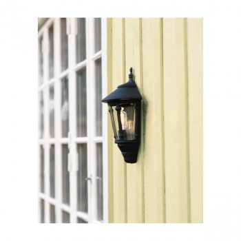 Konstsmide Wandarmatuur Virgo 569-750 E27 Helder Glas Zwart