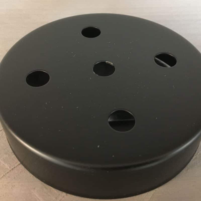 Plafondkap Stoere Zolderkap Metaal 95mmx25mm 5-Lichts Zwart