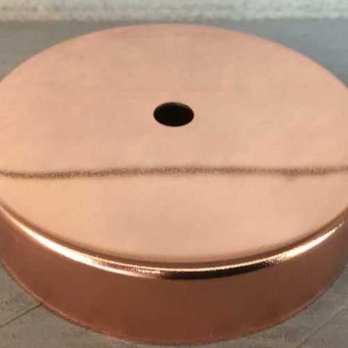 Plafondkap Stoere Zolderkap Metaal 95mmx25mm 1-Lichts Koper