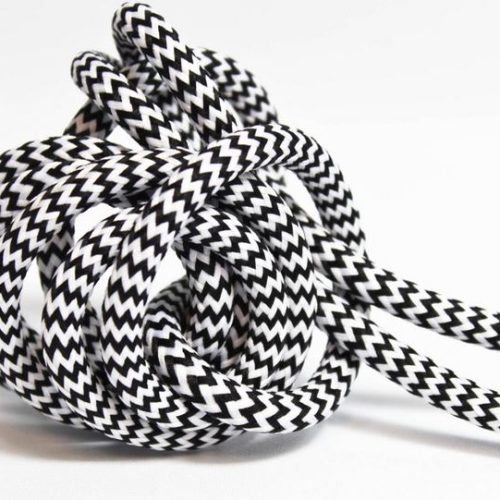 Vmvs TT-90 Omvlochten Stof 2X0.75Mm Zebra Skin L=9meter