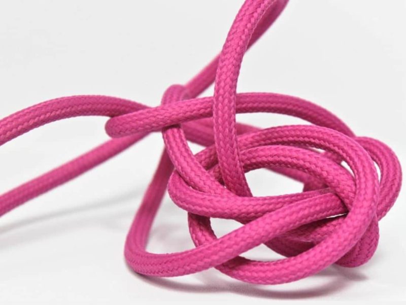 Vmvs TT-28 Omvlochten Stof 2X0.75Mm Mega Magenta L=3meter