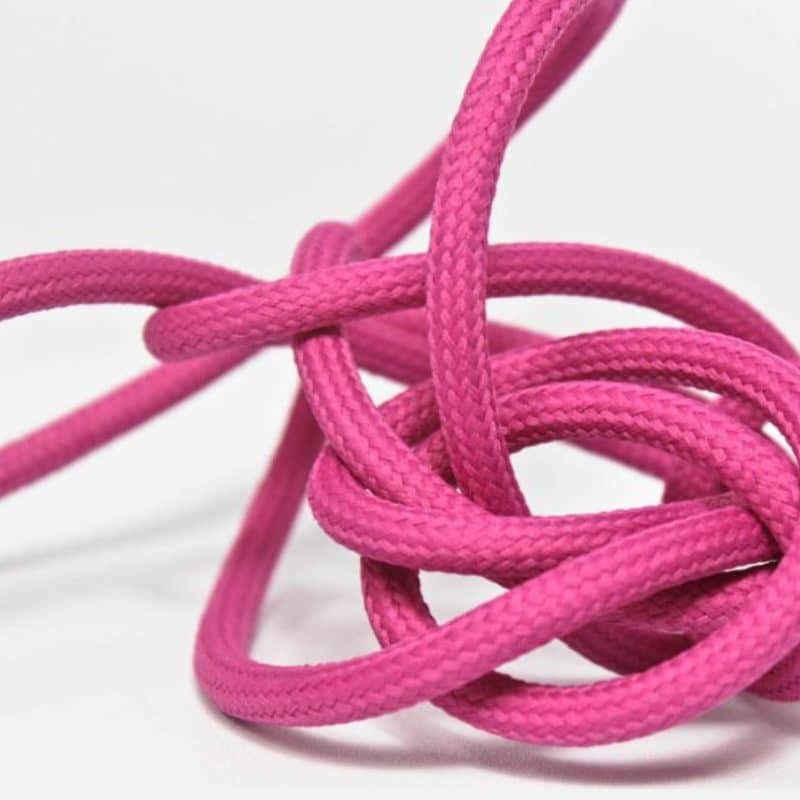 Vmvs TT-28 Omvlochten Stof 2X0.75Mm Mega Magenta L=3meter