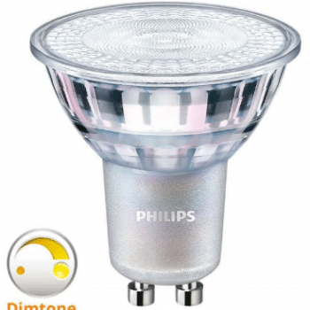 Philips Classic LEDspotMV DimTone Gu10 3-7 - 35W  2200k-2700K 36g glas