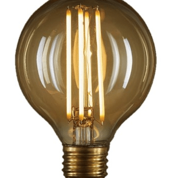 HP-Led Filament Globelamp R125 125mm 6-0W E27 2200K 420L Gold Dim HP-G125-6LSMD-6w