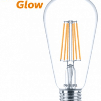 Philips Filament Classic Rustika 7W- 60w Dimtone ST64 77046400 Helder