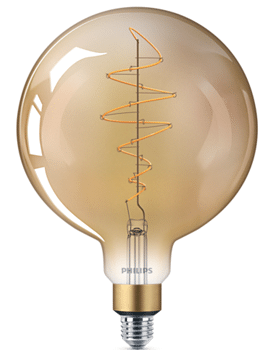 Philips LED classic giant 6.5- 40W E27 G200 GOLD DIM 2000K 80347900