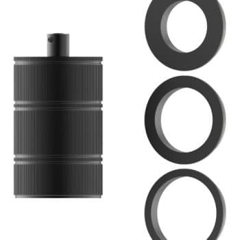 Calex Lamphouder 940470 E27 Alu Model 3 Rings Mat Zwart Max.250V-60W