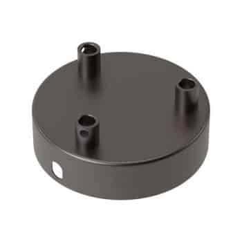 Calex Plafondplaat 940044 Metaal 100Mm 3Gat Mat Parel Zwart