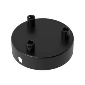 Calex Plafondplaat 940040 Metaal 100Mm 3Gat Mat Zwart