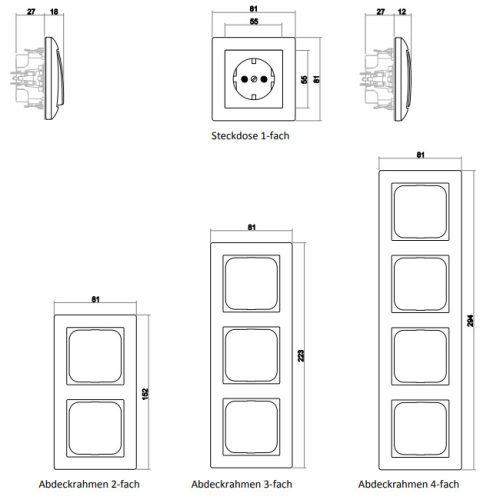 Busch/J Balance SI Afdekking dimmerknop druk-draai SI 2115-914 Echt Wi