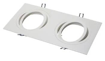 Tro- Led Inbouwspot  Plate 111mm Wit 2-Gats Vierkant 355(325)x180(150)