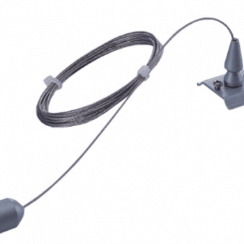 Ivela Spanningsrail Ophangpendel draad 1-fase L:300cm 1 set Zwart