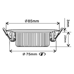 Yela- Thin Inbouw LED IP54 5W 827 60Gr Wentel Wit Vierkant incl driver dimba - Afbeelding 3