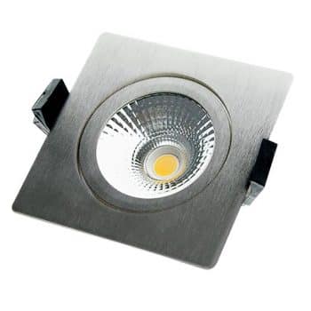 Yela- Thin Inb. Spot Led Vierkant Rvs 5W Dim 550L 830 50Gr 85(75)X23 I