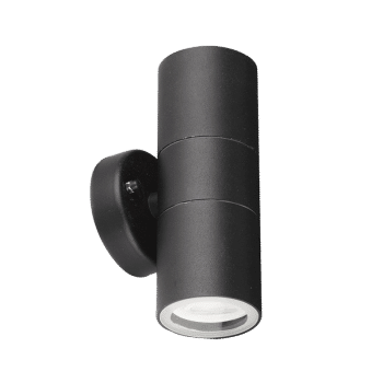 Enlight WallE 2xGu10 35W Ip44 Up en Downlight Zwart 160*90mm