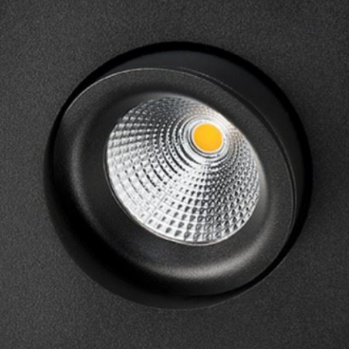 SG. LED Inb. Spot Junistar Gyro 901253 Square Mat Zwart 6W DTW 2000-28