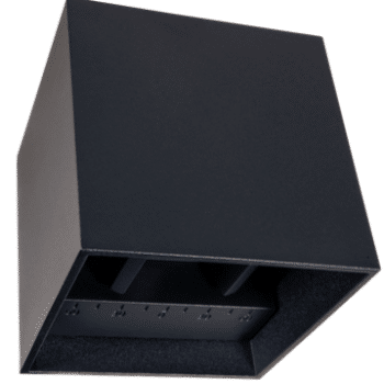 Tro- 149-142 LED Walllamp Cube 6W 3000K Zwart 10X10X10cm IP65 Dim