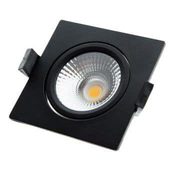 Yela-Thin Inbouwspot LED Vierkant Zwart 5W 550L Dim To Warm 50Gr 85(75)x23m