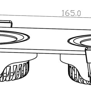 Yela- Duo Inb. Spot Led  Wit 2X5W Dtw 550L 50Gr 165x82mm (gatmaat 155*72) Ip54 - Afbeelding 3