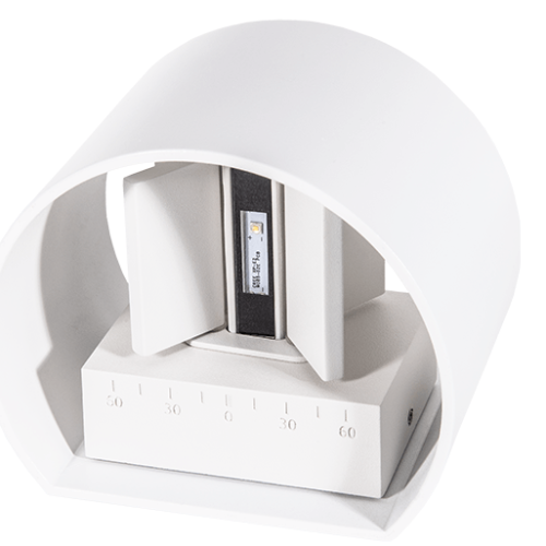 Tro- 149-149 Wall Lamp Half rond 6W 136X115X100Mm White 2700K Dim Ip65