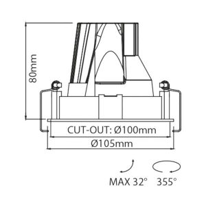Karizma Inb. Dea Carmenta M WH/GO 12.5W 1160L 927 40Gr 105(100)x80mm I - Afbeelding 3