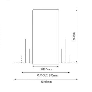 Karizma Trimless Dea Diana XS BL/GO 6.2W 490L 927 34Gr 105(82)x89mm IP - Afbeelding 3