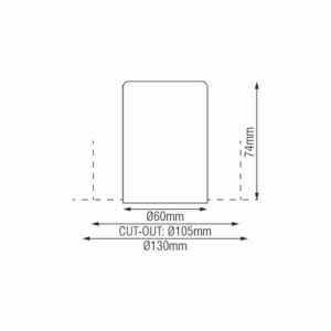 Karizma Trimless Dea Diana S WH/GO 8.5W 760L 927 40Gr 110(105)x76mm IP - Afbeelding 4