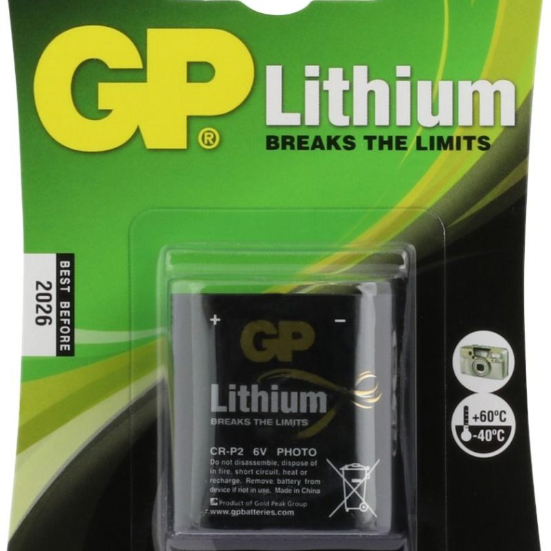G.P Batterij Photo Lithium Crp2 6Volt 34Mmx19Mm Dl223 El223Ap K223La