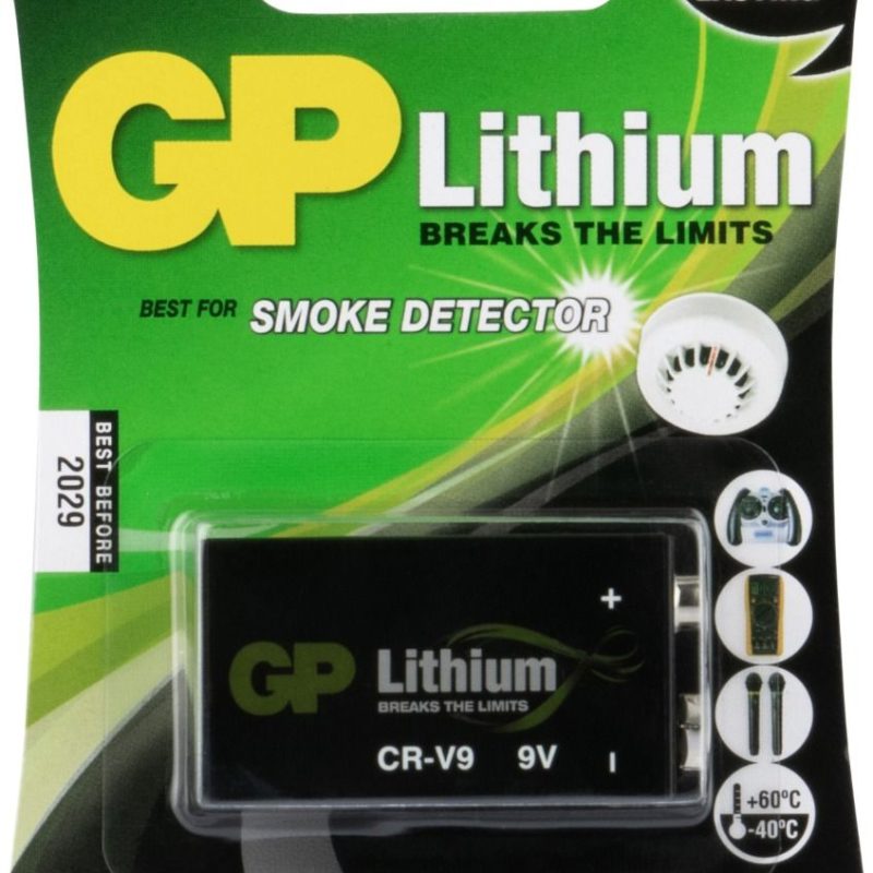G.P Batterij Lithium Crv9 9Volt Voor Rookmelder