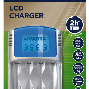 Varta 57070 Batterijlader Aa- Aaa incl display incl 12V auto-adapter