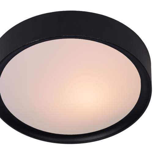 Lucide Plafondlamp Binnen Uni Lex 1X E27 D25Cm X H10Cm Zwart