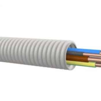 Installatiebuis Flex Buis Bedraad Grijs 3x2.5mm + 1x1.5 16mm 1XBr. 1XBl. 1XGe/Gr 1xZw rol van 50 Meter