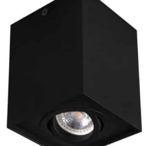 Gord DLP Opbouwspot Vierkant Zwart voor Led GU10 50mm 96x96x125mm