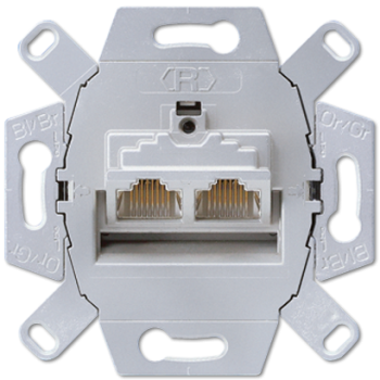 Jung Basiselement Inbouw Cat5 Isdn 2XRJ45 UTP Uae 8-8 Upo K5