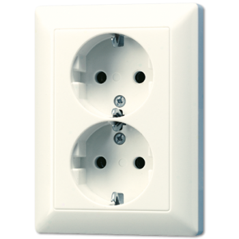 Jung AS500 Inbouw Basiselement WCD 2-Voudig RA AS5020NU Creme Op 1 Steen