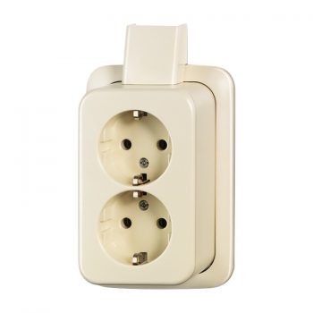 ABB Busch-Jaeger Opbouw Wcd 2-Voudig Met Ra Crème Steek 20-02Eap Eapj 2054-0-0352