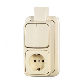 ABB Busch-Jaeger Opbouw Combi Wcd Serie Crème 2601 5 2300Ap 1642-0-0158