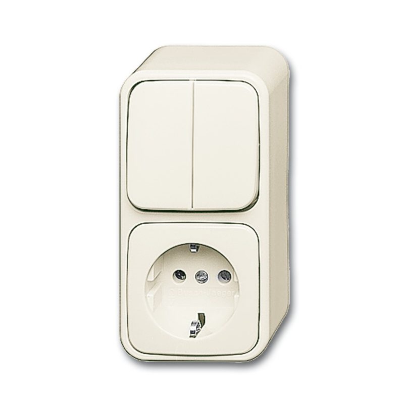 ABB Busch-Jaeger Opbouw Combi Wcd Ra Serie Crème 2601 5 2300Eap 1641-0-0234