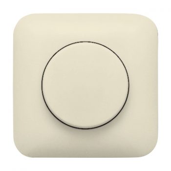 ABB Busch-Jaeger Inbouw Dimmer 60-400W 2200UJ-212 Draai Met Afdekplaat Creme 6514-0-0012