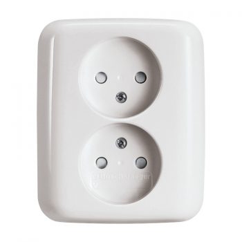 ABB Busch-Jaeger Inbouw Basiselement Wcd 2-Voudig Zonder Ra 20-02 Ujr-214-503 Si Echt Wit 2115-0-0590