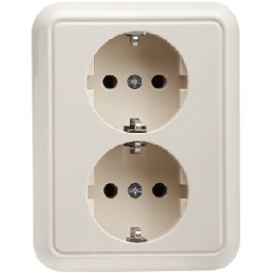 Elso Inbouw Basiselement Wcd 2-Voudig Ra 235400 Volle Plaat Crème - Afbeelding 3