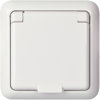 Elso Inbouw Basiselement Waterdicht Wcd 1-Voudig Ra 415004 Echt Wit