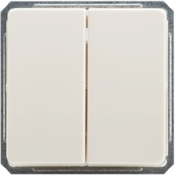 Elso Inbouw Basiselement Schakelaar Wissel Dubbel Kompleet 211660 Crème