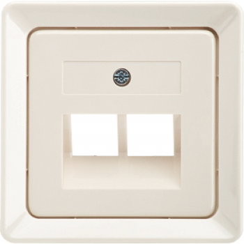 Elso Afdekking Inzetplaat Modulair Utp 2x8P8C Rj45 206410 Crème