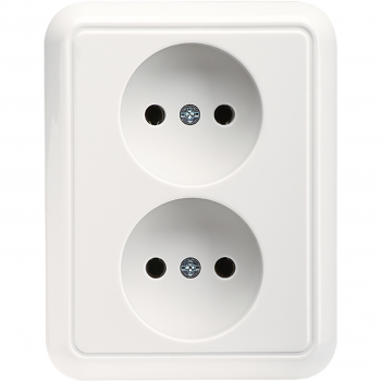 Elso Inbouw Basiselement Wcd 2-Voudig 235904 Volle Plaat Echt Wit